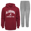 Outerstuff Infant Boys And Girls Crimson, Gray Alabama Crimson Tide Play-by-play Pullover Fleece Hoodie And Pan In Crimson