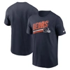 Nike Chicago Bears Essential Blitz Lockup  Men's Nfl T-shirt In Navy