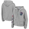 WEAR BY ERIN ANDREWS WEAR BY ERIN ANDREWS GRAY BOSTON RED SOX FULL-ZIP HOODIE