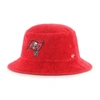 47 '47 RED TAMPA BAY BUCCANEERS THICK CORD BUCKET HAT