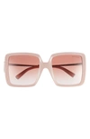 TIFFANY & CO 55MM GRADIENT SQUARE SUNGLASSES