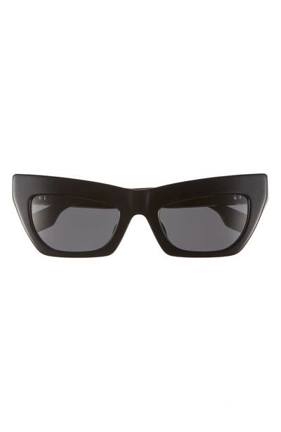 Burberry Be4405f Tb Monogram Acetate Cat-eye Sunglasses In Black