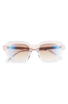 Oliver Peoples Kienna Mirrored Acetate Square Sunglasses In Pink/tan Mirrored Gradient
