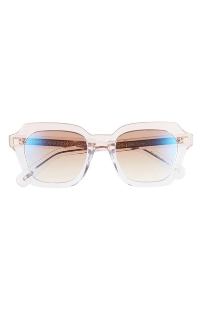 Oliver Peoples Kienna Mirrored Acetate Square Sunglasses In Pink/tan Mirrored Gradient