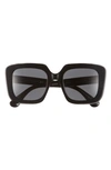 Oliver Peoples Franca Beveled Acetate Square Sunglasses In Black