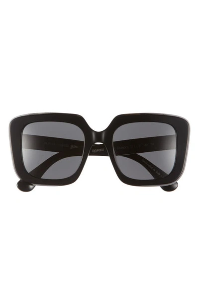 Oliver Peoples Franca Beveled Acetate Square Sunglasses In Black