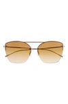 Oliver Peoples Women's Ziane 61mm Rimless Pilot Sunglasses In Gold