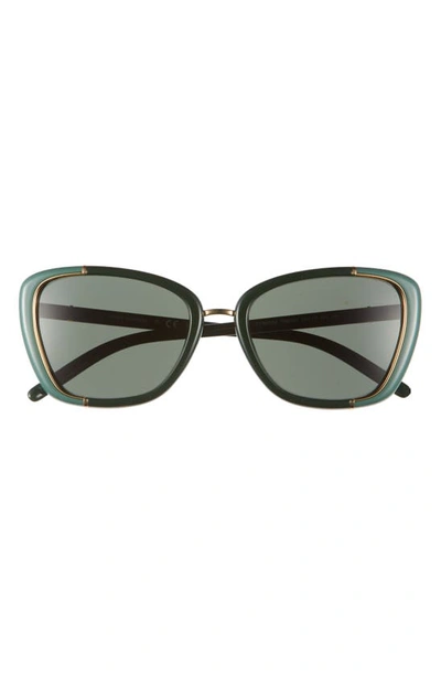 Tory Burch Two-tone Acetate & Metal Cat-eye Sunglasses In Green
