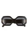 Tory Burch Women's Miller 55mm Geometric Sunglasses In Black