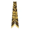 Versace Barocco Silk Scarf Tie In Black