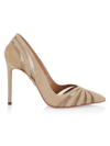 Aquazzura Women's The Spy Suede Pumps In Beige