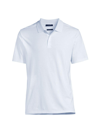 Vince Men's Short Sleeves Pima Polo Glacier Light Blue Short Sleeve Cotton T-shirt