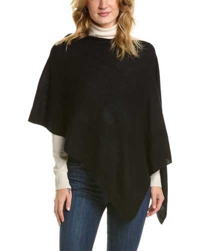 In2 By Incashmere Ribbed Cashmere Poncho In Black