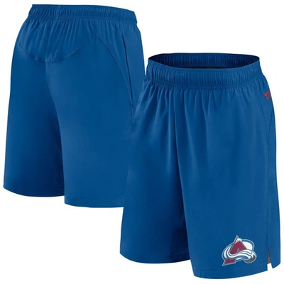 Fanatics Branded  Blue Colorado Avalanche Authentic Pro Tech Shorts