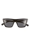 Prada Polarized Logo Acetate Butterfly Sunglasses In Black