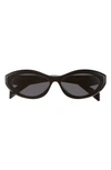 Prada Oval Shape Sunglasses Thick Arms In Black