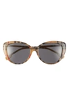 Burberry Check Acetate Cat-eye Sunglasses In Gunmetal
