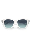Tiffany & Co 54mm Gradient Square Sunglasses In White