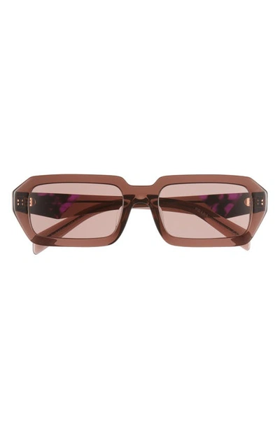 Prada Rectangular Sunglasses, 54mm In Brown/brown Solid