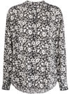 Isabel Marant Étoile Floral-printed Button-up Shirt In Nero