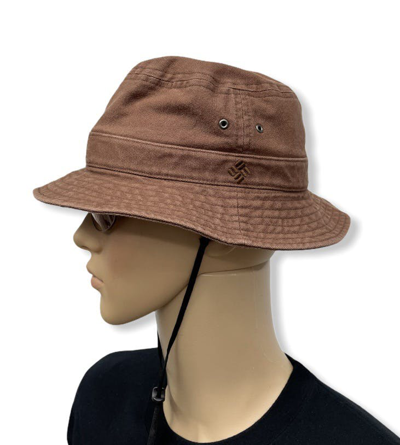 Pre-owned Columbia X Hat Hot Dealvintage 90's Columbia Outdoor Canvas Bucket Hat In Khaki Dark Brown