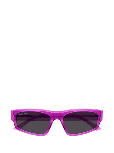 Balenciaga Eyewear Square Frame Sunglasses In Purple