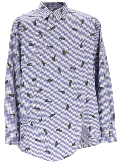 Comme Des Garçons Shirt Lacoste Printed Asymmetric Shirt In Multi