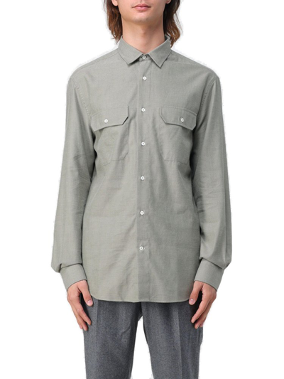 Brunello Cucinelli Buttoned Long In Green