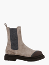 Brunello Cucinelli Flat Ankle Boots  Woman Color Ecru In Cream