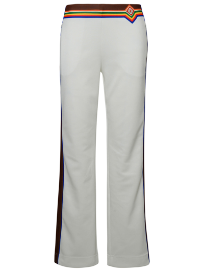 Casablanca Logo-embroidered Track Pants In White