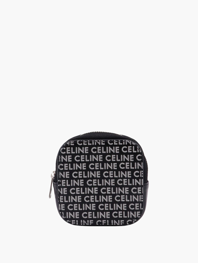 Celine Homme logo-print Textured-leather Cardholder - Men - Navy Wallets