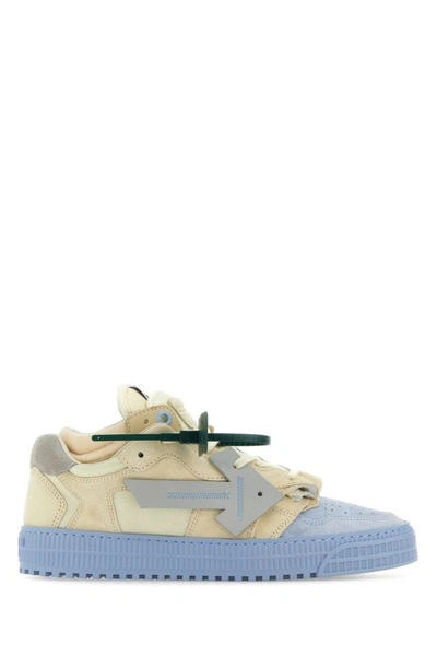 Off-white Off White Man Multicolor Suede And Fabric Floating Arrow Sneakers