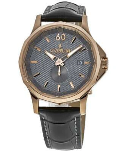 Pre-owned Corum Admiral 18kt Rose Gold Leather Strap Men's Watch A395/01009