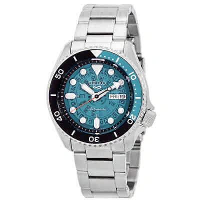 Pre-owned Seiko 5 Sports Automatic Teal Dial Men's Watch Srpj45k1