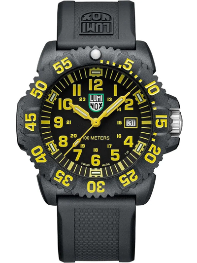 Pre-owned Luminox X2.2055 Sea Lion Men's Military Black Dial Watch