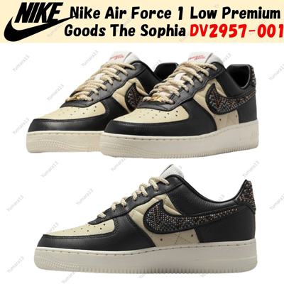 Pre-owned Nike Air Force 1 Low Premium Goods The Sophia Dv2957-001 Us Womens 5-15 In Black