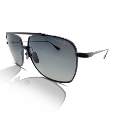 Pre-owned Dita Alkamx Sunglasses Dts100-a-04 Black Iron Matte Black/grey Gradient In Gray