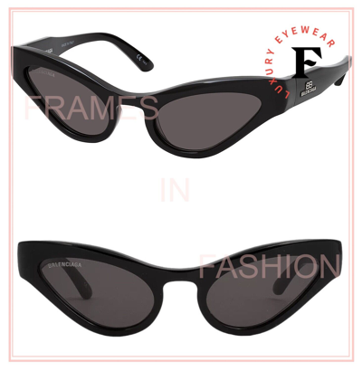 Pre-owned Balenciaga Extreme Line Cat 0176 Black Unisex Logo Mask Sunglasses Bb0176s 001 In Gray