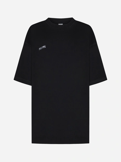 Vetements Oversized Organic Cotton T-shirt In Black