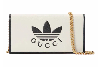 Pre-owned Gucci X Adidas Wallet With Chain Off-white