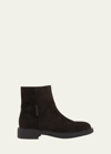 Gianvito Rossi Lexington Suede Ankle Boots In Black Black