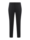 Dondup Straight-leg Virgin Wool Trousers In Grigio Scuro