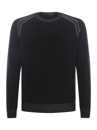 Jeordie's Jumper Jeordies In Merino Wool In Nero