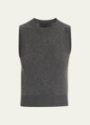 Nili Lotan May Sleeveless Cashmere Sweater In Charcoal