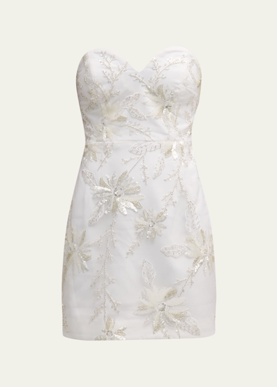 Milly Ronni Cady Embroidery Dress In White