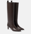 BRUNELLO CUCINELLI EMBELLISHED LEATHER KNEE-HIGH BOOTS