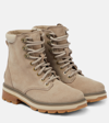 Sorel Lennox Leather Lace-up Boots In Omega Taupe Gum