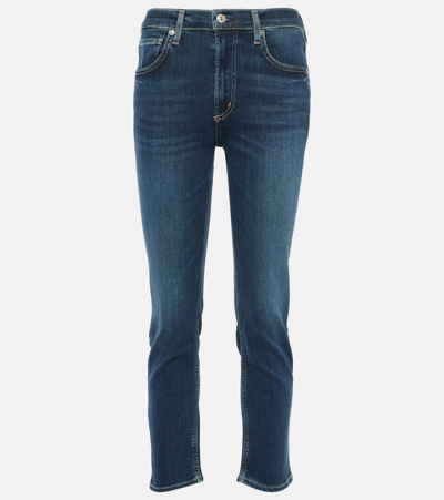 Citizens Of Humanity Isola Cropped Straight Jeans In Multi