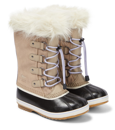 Sorel Kids' Youth Joan Of Arctic Snow Boots In Omega Taupe/ Gum 2