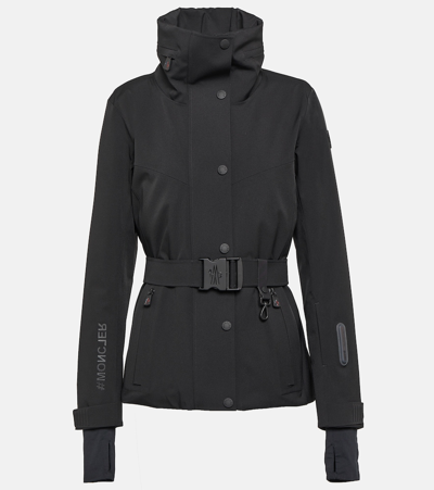 Moncler Hainet Belted Snow Jacket In Black